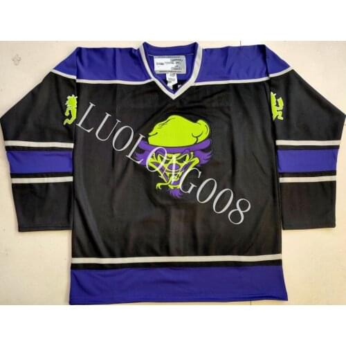 Custom 2020 men Insane Clown Posse Riddlebox 3 Embroidery Stitched Hockey Jersey Customize any number and name Hockey shirt