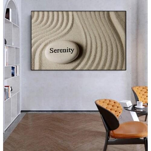 Cobblestone Lettering Meditation Zen Landscape Canvas Painting Wall Art Pictures For Living Room Posters And Prints Home Decor