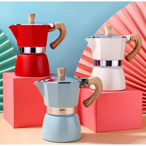 Coffee Pot Thickened Food Grade Aluminum Alloy Octagonal Pot Coffee Making Equipment Classic Italian Mocha Pot Coffee Pot