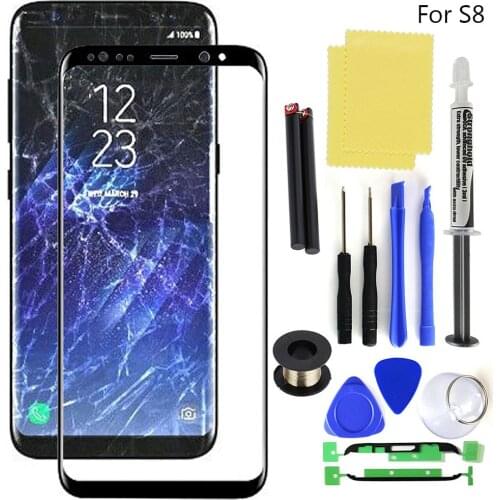 Outer Front Glass Lens Screen Replacement Kit for Samsung Galaxy S8 S9 S10 Plus