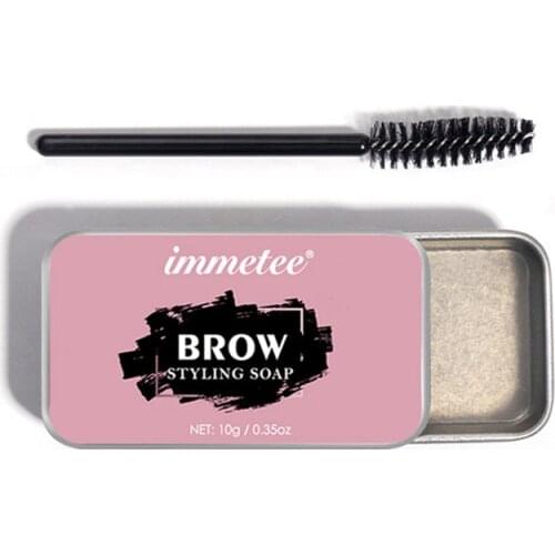 Eye Beauty Makeup Cosmetics Eyebrow Soap with Brush Natural Material Long Lasting Style