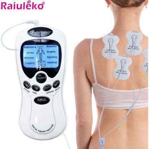 Electrical Pulse Tens Acupuncture Therapy Massager Dual Channel Digital EMS Full Body Muscle Stimulator Relax Massage Machine