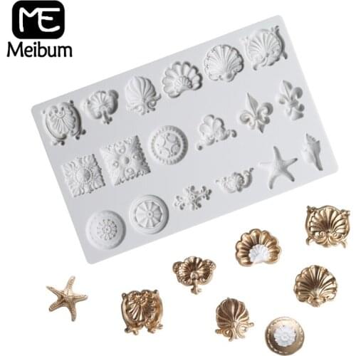 Meibum Silicone Fondant Cake Mold Retro Relief Sugarcraft Gumpaste Baking Mould Chocolate Pastry Dessert Decorating Tools
