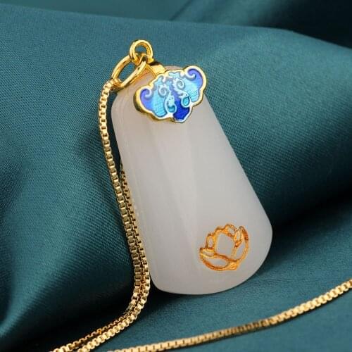 Fashion ethnic Blue necklace vintage jewelry ,Retro Chinese style pendant necklace ,enamel pendants jewelry womens