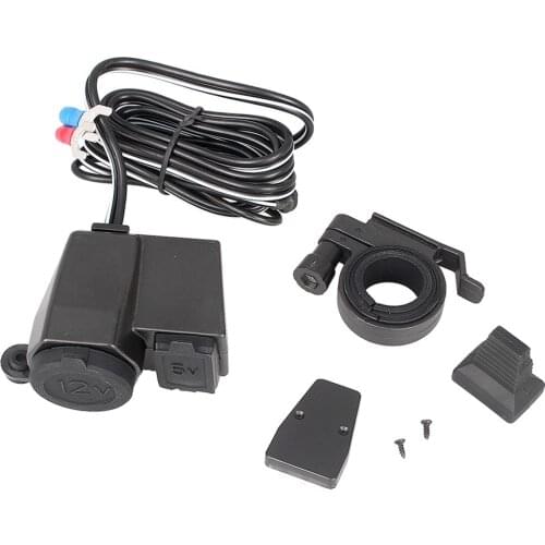 Motorcycle USB Cigarette Lighter Cell Phone GPS Charger Port Universal for 12V 5V