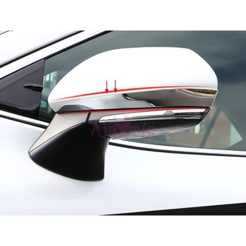 For Toyota Camry 2018 2019 Side Wing Mirror Trims Bumper Rear View Overlay Panel Chrome Car Styling Accessories