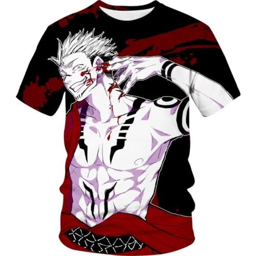 New Fashion Kids T-Shirt Anime Comic Jujutsu Kaisen 3D Print Streetwear Men Women Harajuku Oversized T Shirt Hip Hop Tees Tops