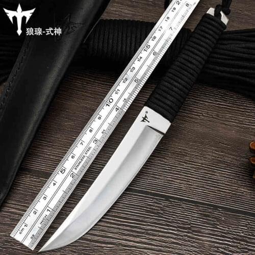 WIND Outdoor camping knife portable self-defense knife wild survival straigh knives sharp 9cr18mov blade