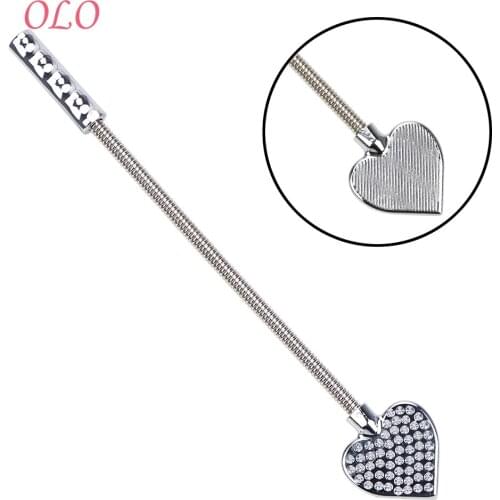 OLO Bendable Stainless Steel Spanking Couple Flirting Sex Toy For Man Woman Bondage Slave Tool Role Play SM Whip Handle Flogger