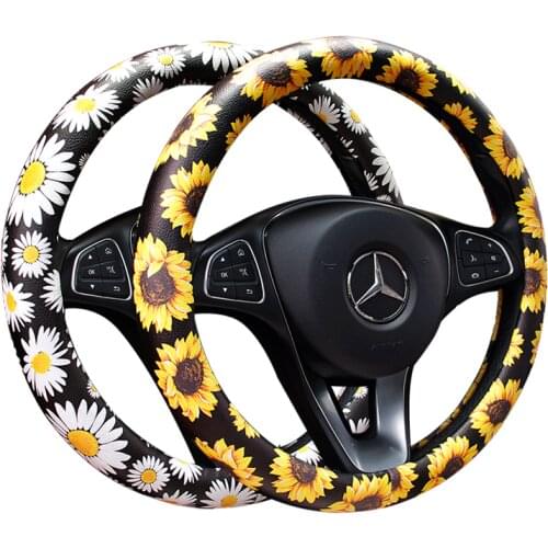 37-38CM New Car Steering Wheel Cover Artificial Leather Steering-Wheel Covers Breathable Fabric Braid Auto Accessories Universal