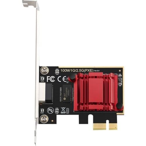 PCIE card 2500Mbps Gigabit Game Network Card 1000Mbps RTL8125 RJ45 wired Network Card PCI-E 2.5G Network Adapter LAN Card