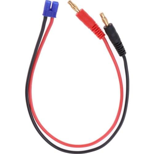RC Battery Charge Cable 4mm Banana Bullet Connector to Male EC2 Charger Wire