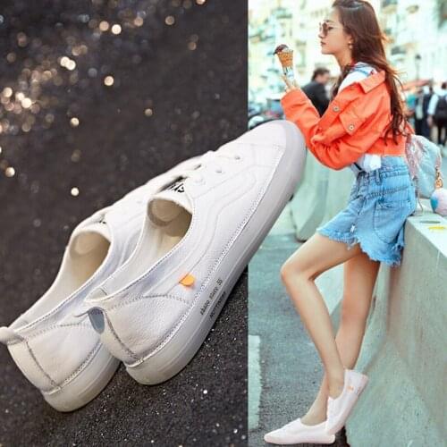 Small white shoes female summer 2018 new spring wild Korean version of breathable students flat casual one pedal lazy shoes
