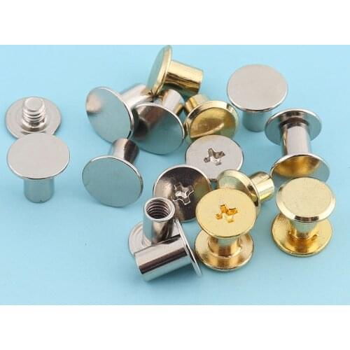 20sets 9mm Screw Rivets Nail Rivets Metal Button Screwback Studs Screw Studs for Bag/ Belt Leather Craft Hardware Accessories
