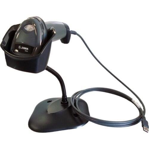 Zebra DS2208-Series SR Corded Handheld Standard Range Imager Kit with Stand and Shielded USB Cable, Black (DS2208-SR7U2100SGW)