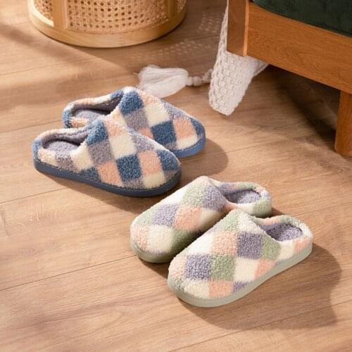 Winter Cotton Shoes Slip Home Indoor Simple Couple Warm Cotton Slippers Men Home Slippers Funny Slippers Mens Slippers