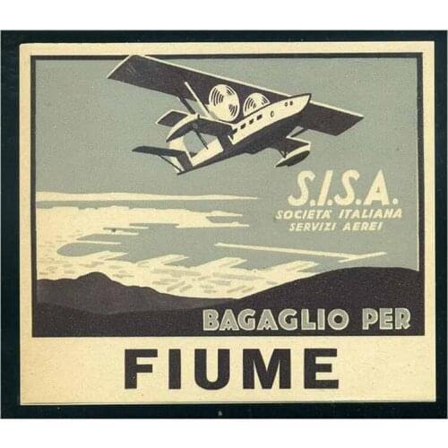 13cm x 11.3cm For SISA Societa Fiume Fine Decal Scratch-Proof Car Stickers Motorccle Decoration For JDM SUV RV