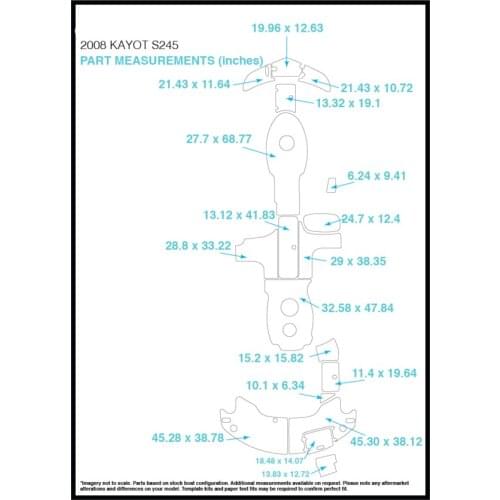 2008 Kayot S245 Deck Swim Step & Cockpit Pad Boat EVA Teak Decking 1/4" 6mm