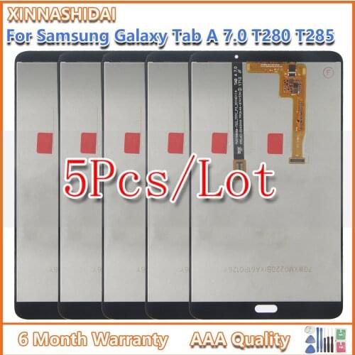 5pcs/lot For Samsung Galaxy Tab A 7.0 T280 T285 LCD Display Touch Panel Screen Glass Digitizer Assembly Replacement Repair Parts