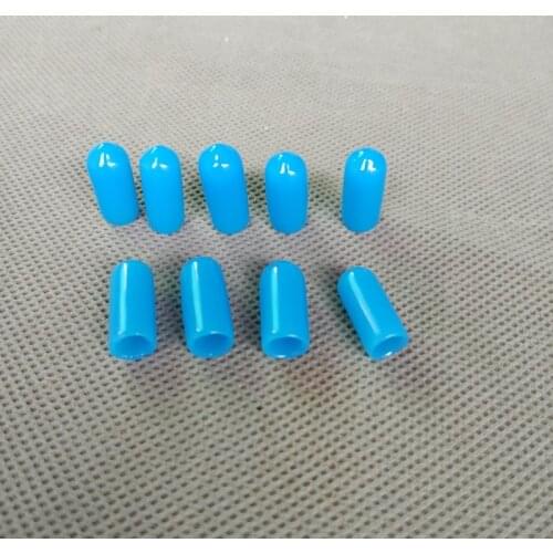 50pcs/lot 6mm blue End caps PVC Plastic Cable wire thread waterproof cover vinyl End caps steel pole tube pipe protecting
