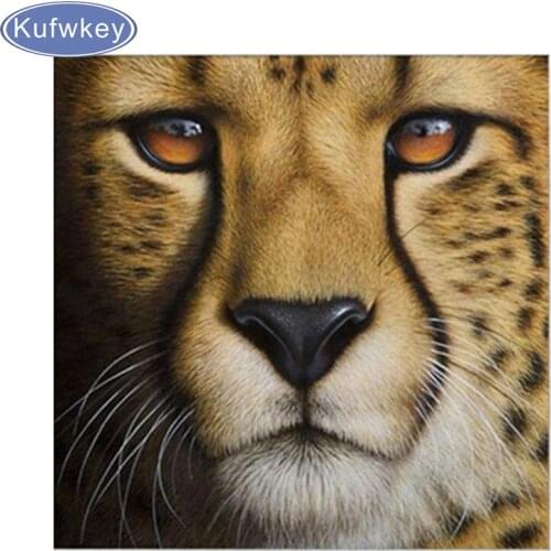 5d diy Diamond Painting"leopard tiger head"Full,square Diamond Embroidery Cross Stitch,handmade Diamond Mosaic,art,Crafts