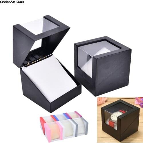 78*78mm New Wrist Plastic Earring Display Storage Holder Jewelry Transparent Case Walentines Day Anniversary Gift Watch Box