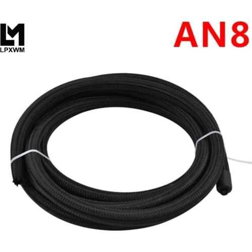 8 AN Pros Lite Black Racing Hose Fuel Oil Line 350 PSI 7313