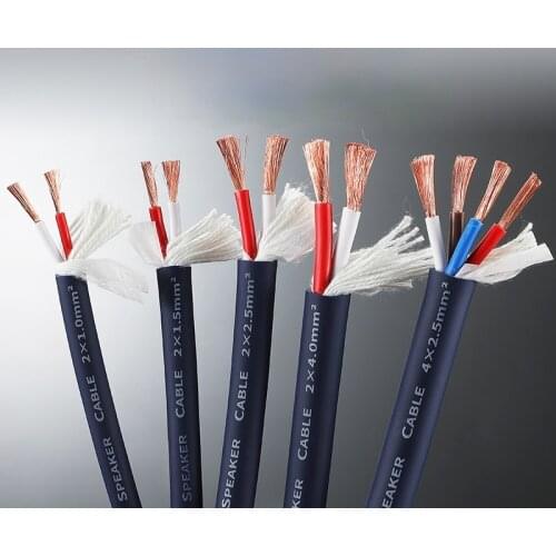 1 meter fever audio cable pure copper engineering universal oxygen-free copper speaker power amplifier cable to connect HiFi