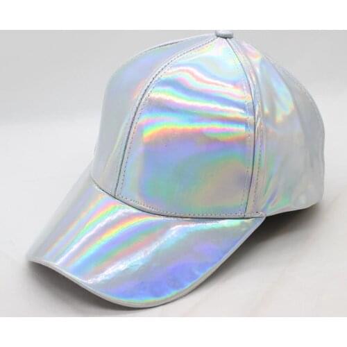Unisex Hip-Hop Patent Baseball Hats Leather Bright Baseball Cap Adjustable Snapback Hat Punk Street New Design Gold Silver Black