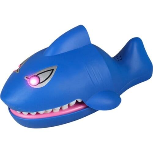 Large Shark Teeth Biting Finger Toy Childrens Funny Safe Biting No Pain Sound Light Toy Cable Bite Guy Tama Squishy Prank