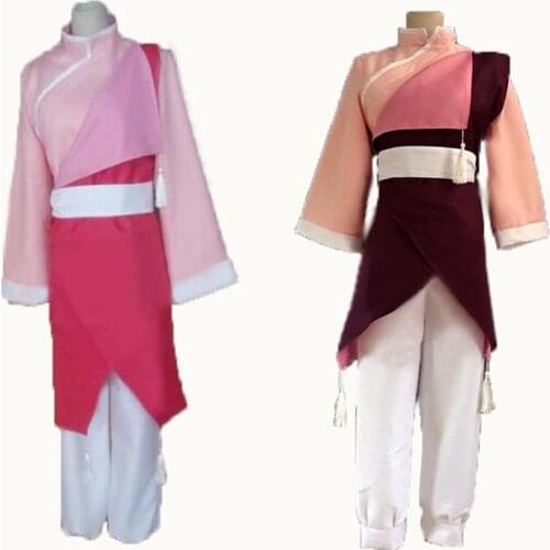 Fullmetal Alchemist Cosplay May Chang Pink Kung Fu Uniform Costume 11