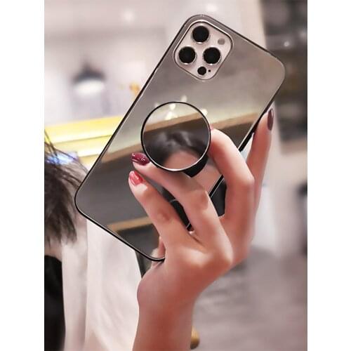 For iphone Mirror Glass Phone Case Cover Back Film Back Screen Full Cover Protector for iphone 12 mini 12pro Max 11 XR XS 6/7/8