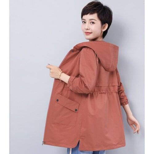 The elegant and rich ladys trench coat women spring and autumn thin style trench coat plus size cardigan loose long Dust coat