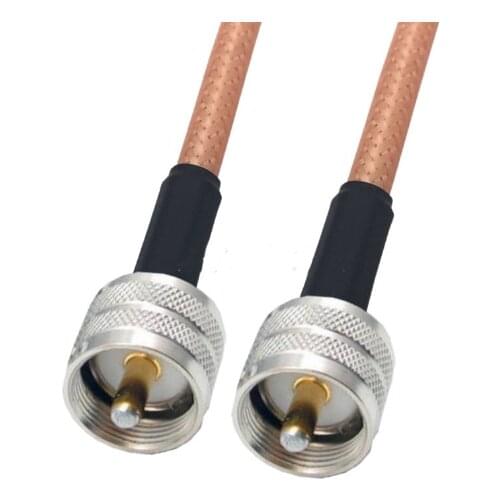 UHF Male To UHF PL259 Male RG400 Cable Double Shielded Copper Braid Coax Low Loss Jumper Cable 50ohm