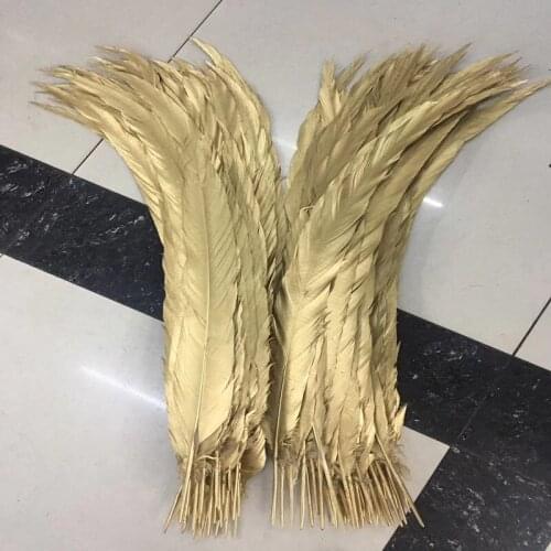 Beautiful golden tail feathers 40-70 cm/16-28 inches Lady Amherst silver chicken feather stage performance decoration