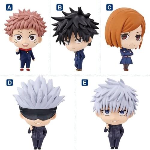 Hot 5pcs 5cm Jujutsu Kaisen Itadori Yuji Gojo Satoru Fushiguro Megumi Kugisaki Nobara action figure toys Christmas gift with box