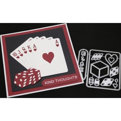 Poker Scorpion Metal Cutting Dies Stencil DIY Scrapbooking Album Stamp Paper Card Embossing Decor Craft X4YD