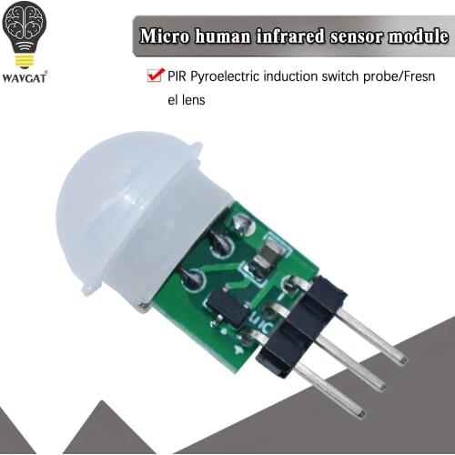 WAVGAT Mini IR Pyroelectric Infrared PIR Motion Human Sensor Automatic Detector Module AM312 Sensor DC 2.7 to 12V
