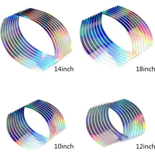 16Pcs PVC 10/12/14/18 inches Fashion Durable High Quality Portable Wheel Rim Tape For Motorcycle Car Reflective Stripes#291446