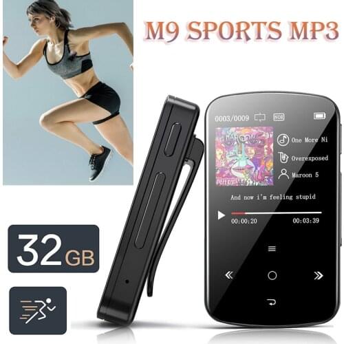 32 GB bluetooth MP3 Player with Clip Multi-function Voice Recorder FM Radio Sport Pedometer 1.54-inch Display Touch Screen MP3