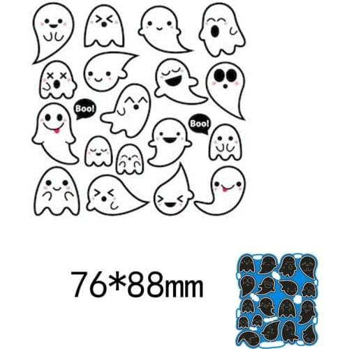 New Metal Cutting Dies Ghosts New Stencils For DIY Scrapbooking Paper Cards Craft Making Craft Decoration 7.6*8.8mm