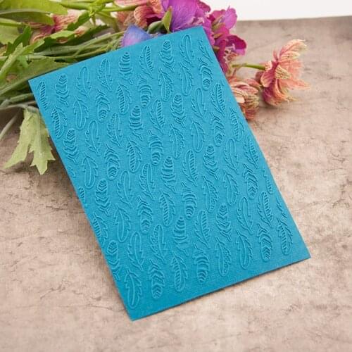 HOT plastic feather craft card making paper card album wedding decoration clip Embossing folders
