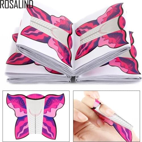 ROSALIND Poly Nail Gel Nail Form 100PCS/Lot Nail Polish Hybrid Varnishes Extended Nail Tip Manicure Manicure Tool