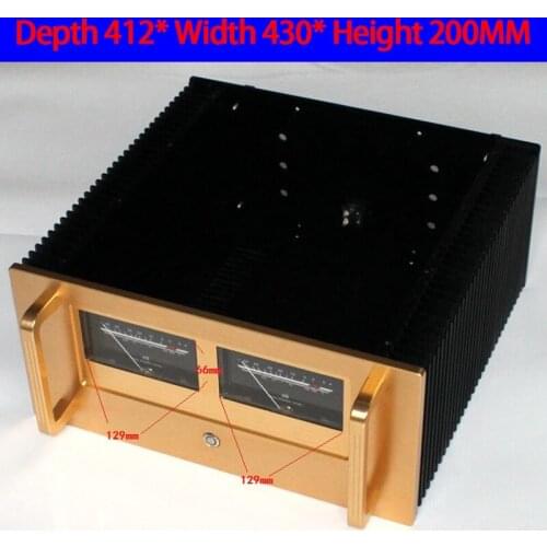 KYYSLB 412*430*200MM All-aluminum Class A Pure Post Amplifier Chassis Box House DIY Enclosure with Feet Amplifier Case Shell