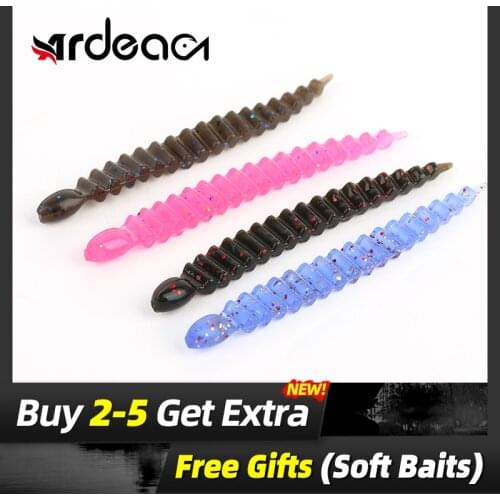 Ardea 80mm Soft Lure Fishing Set Silicone Bait Worm Smelling Jigging Larva Black Wobbler Minnow Plastic Swimbait shad Bass Pike