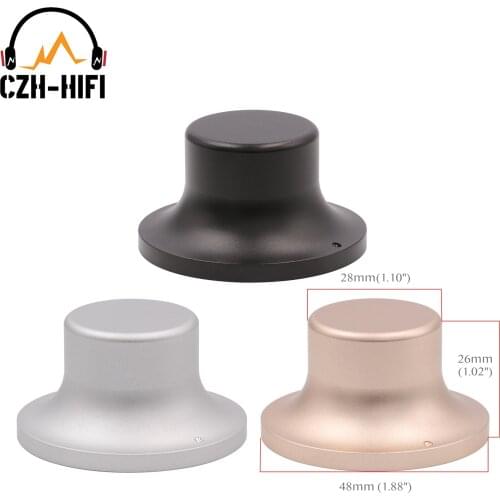 CNC Machined Solid Aluminum Potentiometer Knob 48x26mm Volume Control Knob for Amplifier CD Player Radio Audio Preamp DIY HiFi