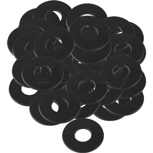 Yibuy 12.5mm Dia Black Guitar Toggle Switch Washer Rhythm Treble Ring Plate for Electric Guitar Pack of 100