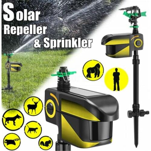 Sprinkler Solar Bird Repeller Water Deterrent Sprinkler Driver Dog/Cat Driver Garden Orchard Bird Repeller Infrared Sensor Drive