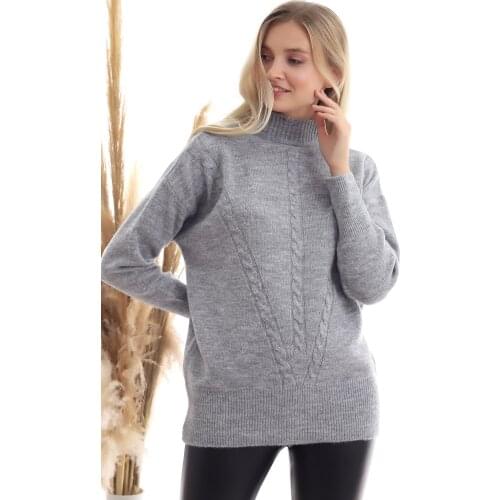 Winter Oversize Turtleneck Sweaters Onesize Casual Wear Keeps Warm Wool And Cotton Blend Sweaters