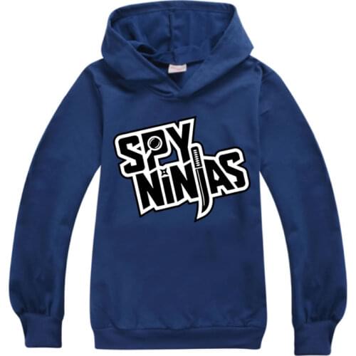Spy Ninjas Sweatshirt For Big Boy Girl Cloth Spring Fall Child Hooded Letter Hoodies Top Kid Cotton Letter Pullover